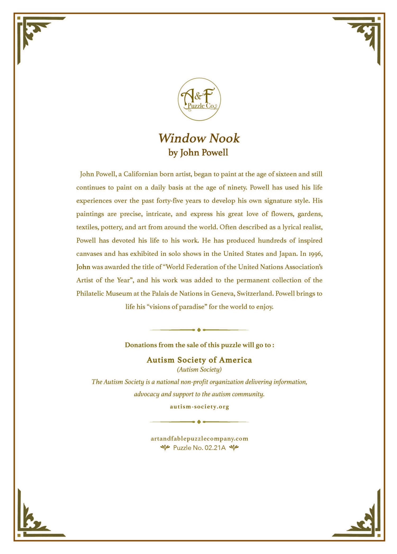 Window Nook, 1000-pc Velvet-Touch Jigsaw Puzzle