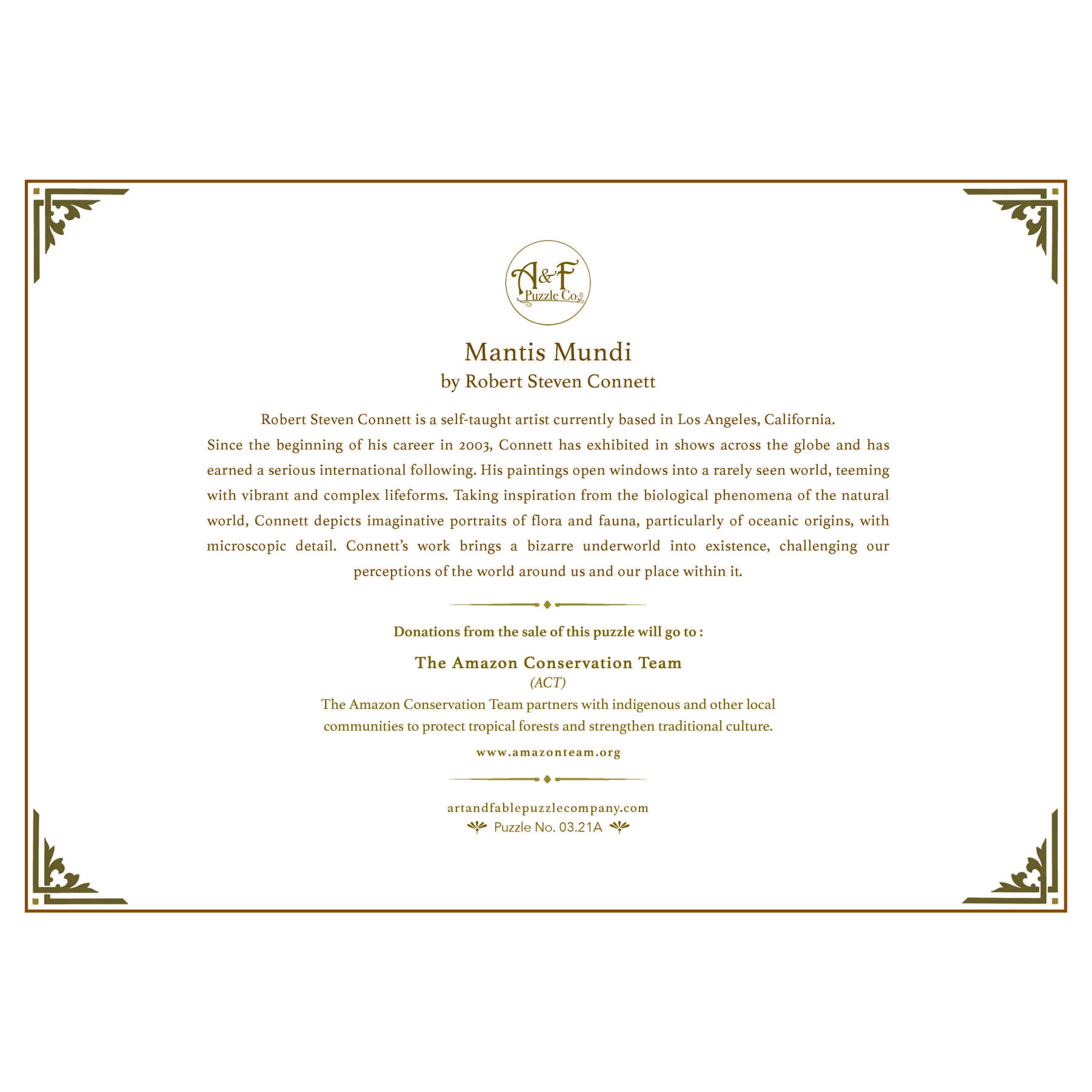 Mantis Mundi 1000-pc Velvet-Touch Puzzle