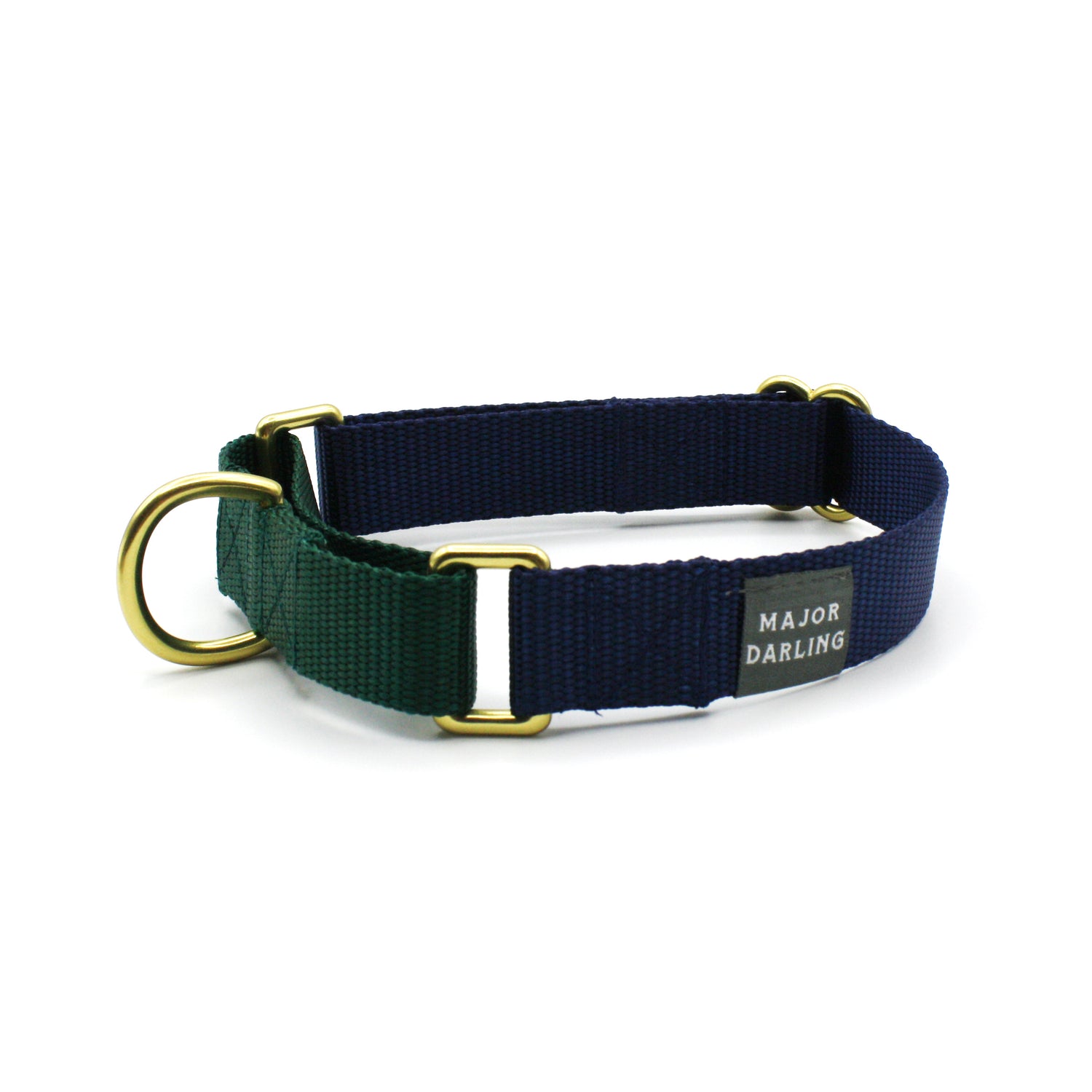 Navy + Evergreen Martingale Collar